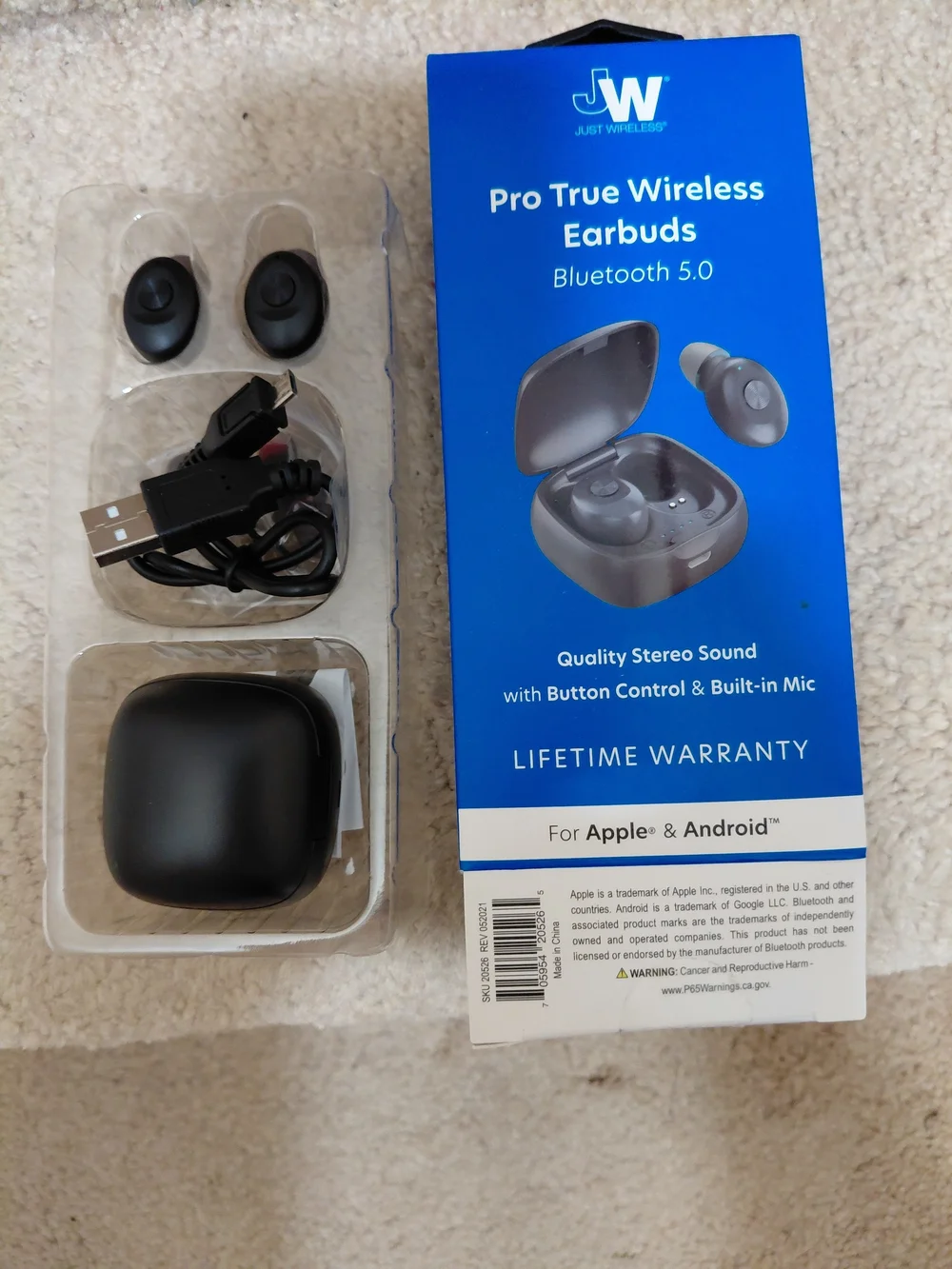 Pro True Wireless Earbuds Bluetooth 5.0 – Black